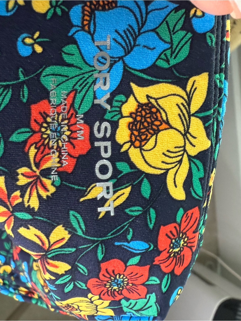 Tory Sport Floral Print Leggings in Black, Blue, Red, Yellow - Picture 6 of 6